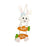 Crofta Wood Rabbit Decor Garden Yard Festival Holiday Easter Bunny Hanging Ornament