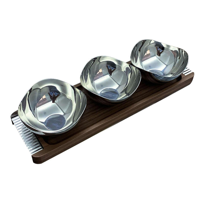 Crofta Serving Bowls Party Serving Platter Household Decorative Bowls with Oak Tray Style B