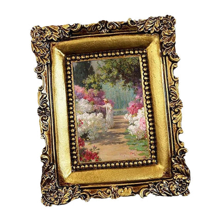 Crofta Vintage Carved Picture Frame Luxury Photo Frame for Hallway Living Room Home