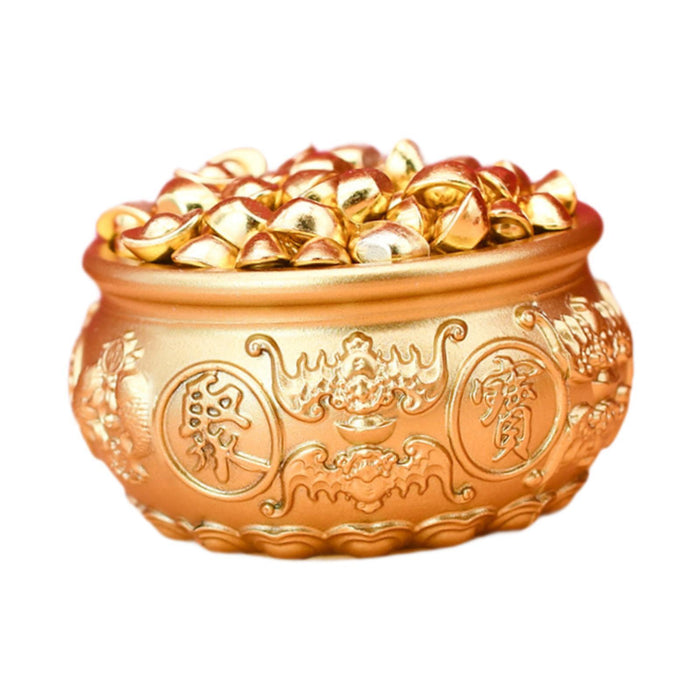 Crofta Chinese Treasure Bowl Crafts Gift Money Drawing Bowl for Office Shelf Indoor Diameter 6 cm