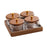 Crofta Divided Dried Fruit Tray Set with Wooden Lids for Office Housewarmings Table 4 Compartments