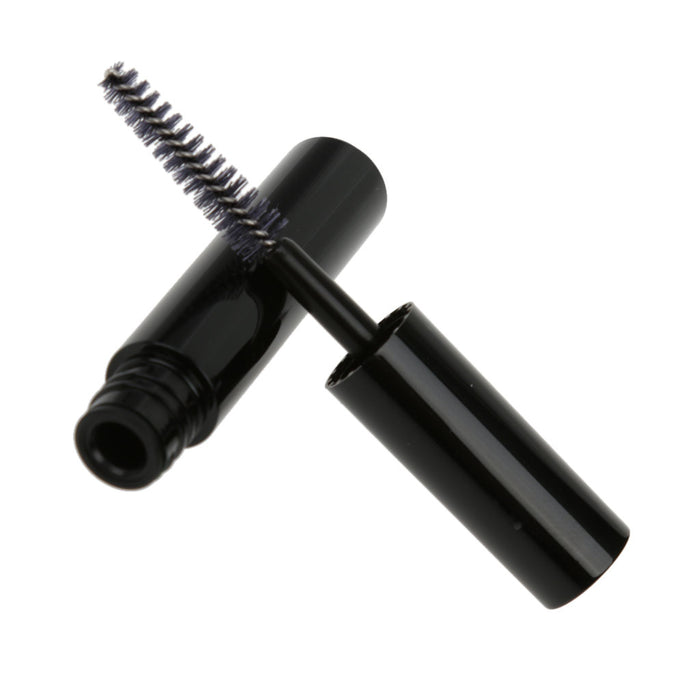 Crofta 2 Pieces 4ml Empty Plastic DIY Mascara Tubes Eyelash Growth Oil Cream Wand Container Bottle Vials with Brush Black