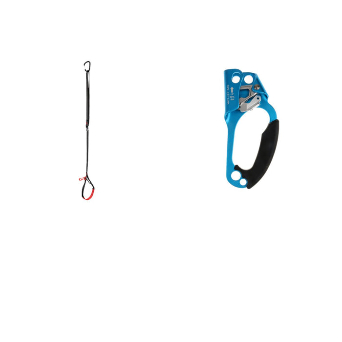 Crofta 2 Pieces / Set Right + Left Hand Rope Ascender Climbing Ascension Clamp Mountaineering Equipment