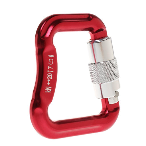 Crofta 2 Pieces of 20KN Aluminum Alloy Paragliding Paraglider Carabiners - Red