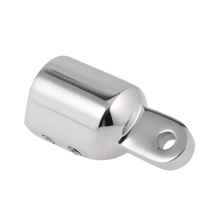 Crofta 2 Pieces Eye End Cap Boat Bimini Top Fitting Hardware Fits 1" Pipe - Marine Grade 316 Stainless Steel