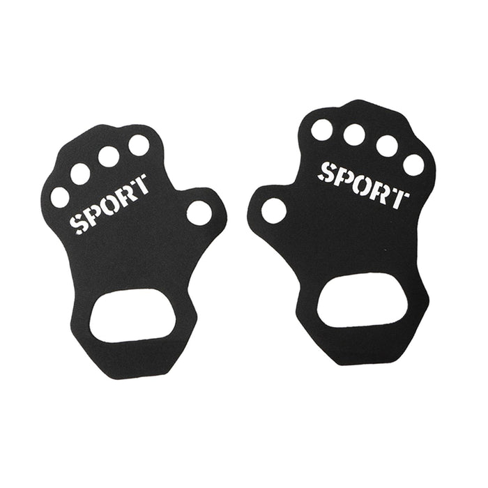 Crofta Workout Gloves Hand Grips Weightlifting Grip Pads for Men Women Deadlift S Black