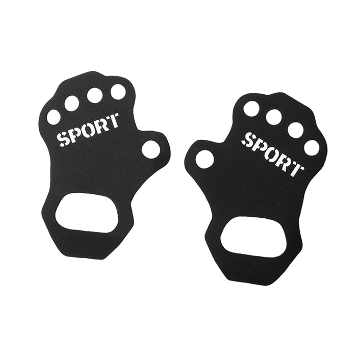 Crofta Workout Gloves Hand Grips Weightlifting Grip Pads for Men Women Deadlift S Black