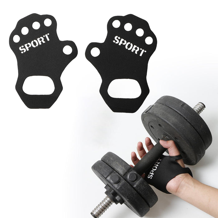 Crofta Workout Gloves Hand Grips Weightlifting Grip Pads for Men Women Deadlift S Black