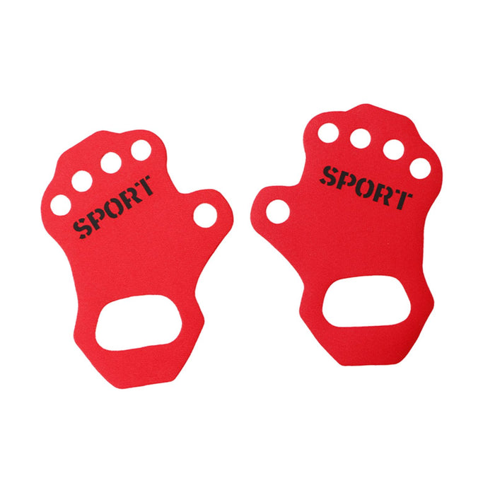 Crofta Workout Gloves Hand Grips Weightlifting Grip Pads for Men Women Deadlift S Red