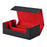 Crofta 1200+Trading Card Deck Box Sturdy Card Deck Storage Box for Basketball Cards black and red