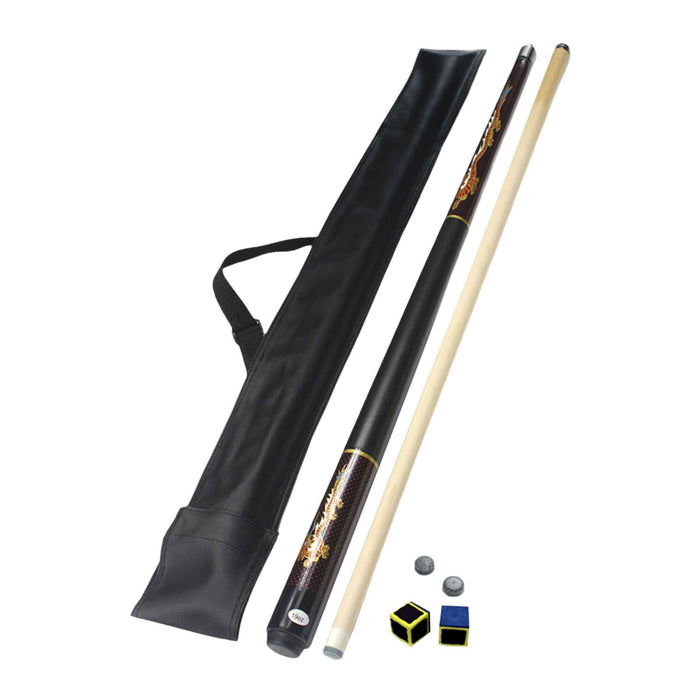 Crofta 1/2 Billiard Pool Cue with Storage Pouch for Billiard Players Beginner Women Width 1.3cm Black