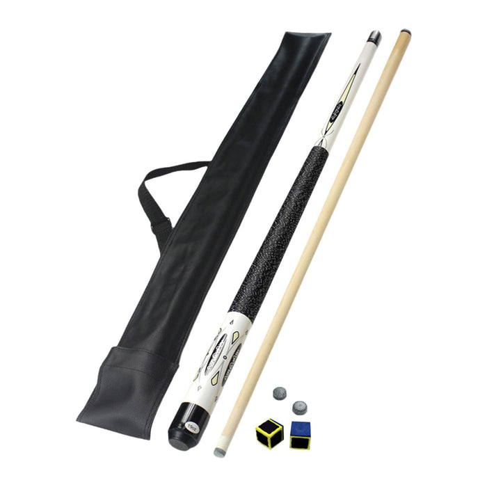 Crofta 1/2 Billiard Pool Cue with Storage Pouch for Billiard Players Beginner Women Width 0.98cm White