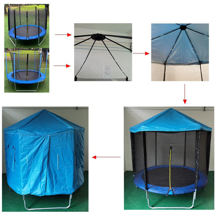 Trampoline Tent Canopy Trampoline Accessories Trampoline Sunshade Cover Only for 10FT 8 Poles