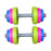 Crofta 2 Pieces Kids Toys Dumbbells Playset Kids Workout Equipment Set for Home Use Handle 12 cm