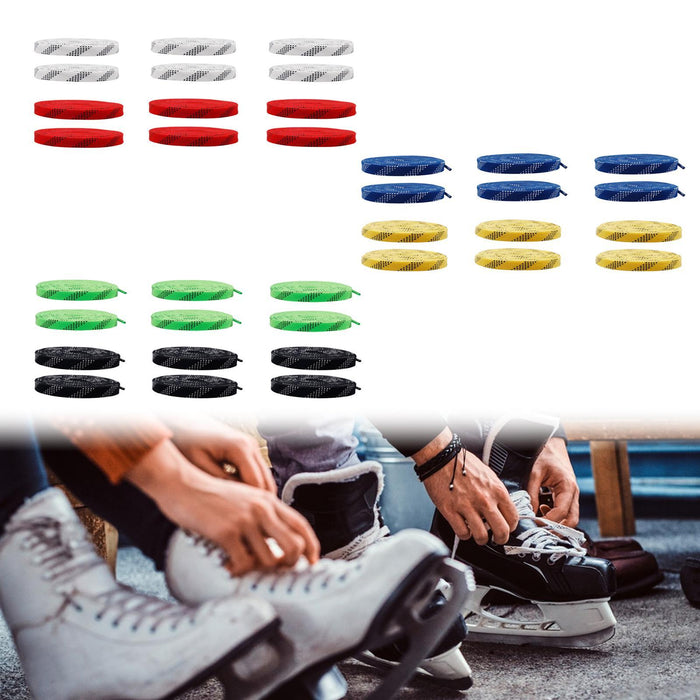 Crofta 1 Pair Hockey Skates Laces Figure Skate Laces for Figure Skates Roller Derby 213cm White