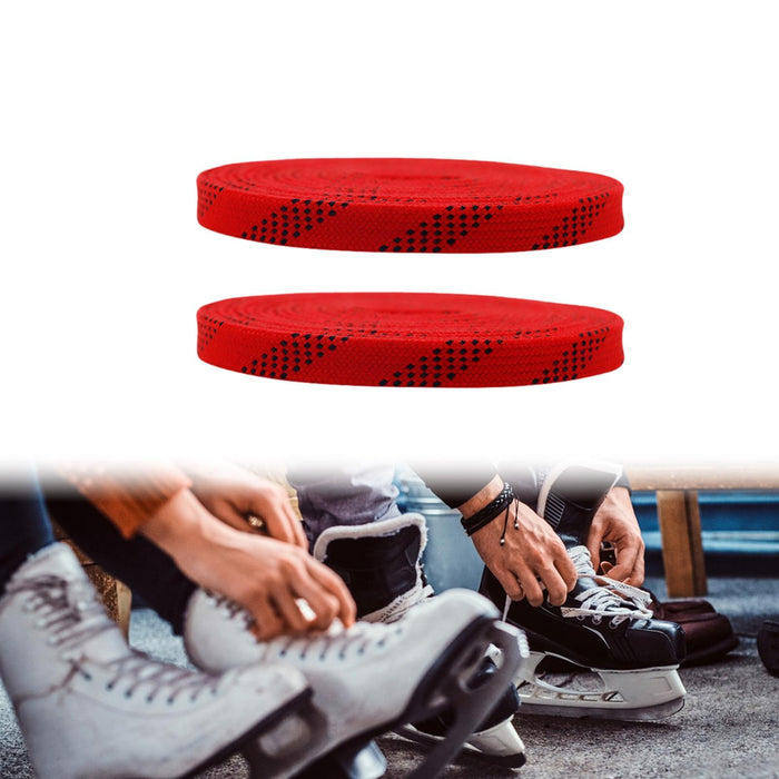 Crofta 1 Pair Hockey Skates Laces Figure Skate Laces for Figure Skates Roller Derby 213cm Red