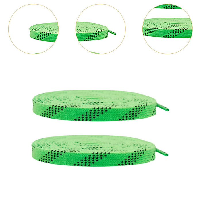 Crofta 1 Pair Hockey Skates Laces Figure Skate Laces for Figure Skates Roller Derby 213cm Green