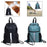 Crofta Drawstring Backpack Simple Casual Daypack for Shopping Backpacking Traveling Black