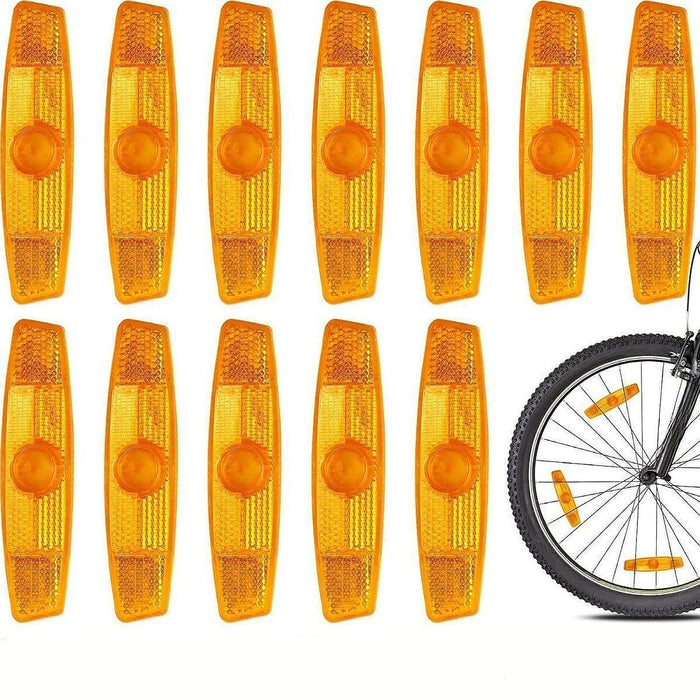 Crofta 12Pcs Bike Wheel Reflectors Bike Spoke Reflectors for Road Bike Night Riding