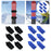 Crofta 6Pcs Ski Straps Bindings Ski Fastener Strap for Winter Outdoor Sports Skiing Black