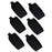 Crofta 6Pcs Ski Straps Bindings Ski Fastener Strap for Winter Outdoor Sports Skiing Black