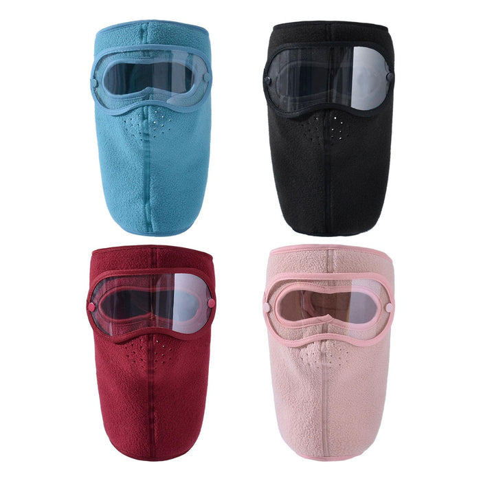 Crofta Winter Full Face Mask Men Women Reusable Headgear for Running Hiking Camping Blue