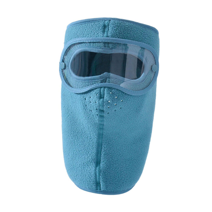 Crofta Winter Full Face Mask Men Women Reusable Headgear for Running Hiking Camping Blue