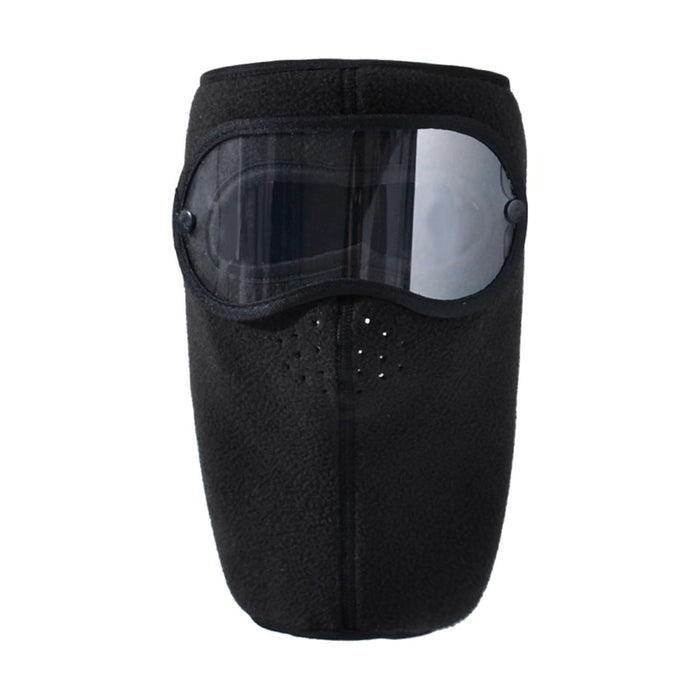 Crofta Winter Full Face Mask Men Women Reusable Headgear for Running Hiking Camping Black