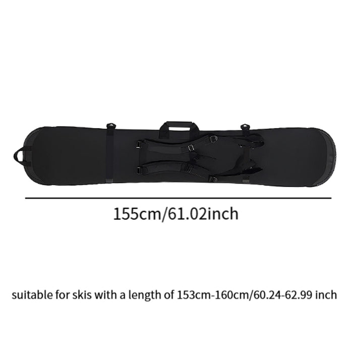 Crofta Snowboard Bag Soft Travel Bag for Single Snowboard Portable Snowboard Sleeve 155cm