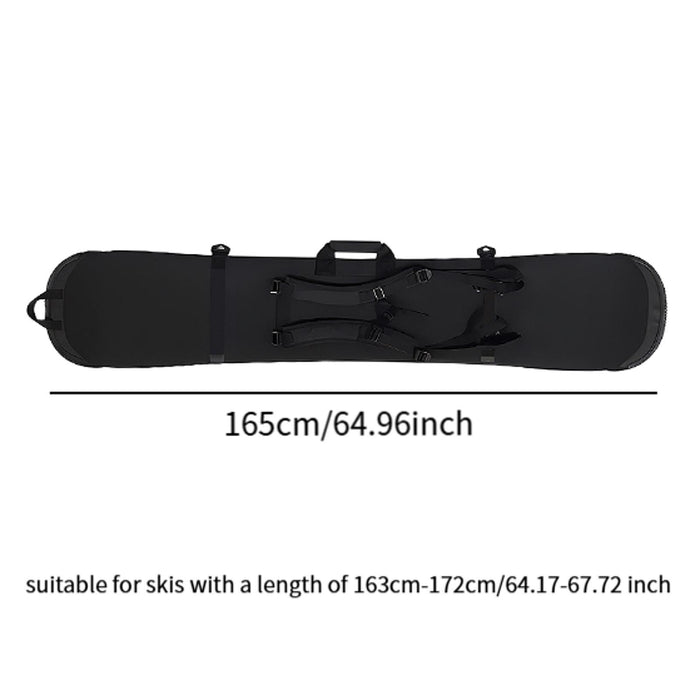 Crofta Snowboard Bag Soft Travel Bag for Single Snowboard Portable Snowboard Sleeve 165cm