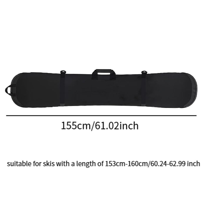 Crofta Snowboard Sleeve Travel Bag for Single Snowboard Accessories Soft Cover Case 155cm