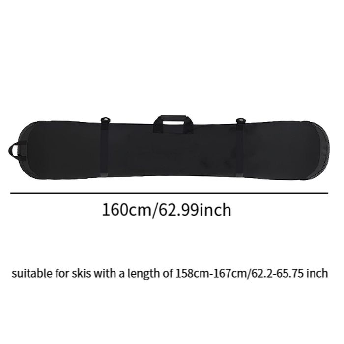 Crofta Snowboard Sleeve Travel Bag for Single Snowboard Accessories Soft Cover Case 160cm