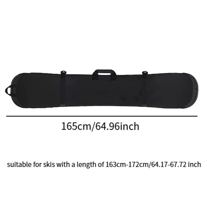 Crofta Snowboard Sleeve Travel Bag for Single Snowboard Accessories Soft Cover Case 165cm