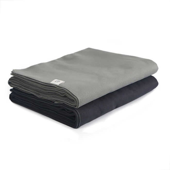 Crofta Yoga Blanket Relaxing Yoga Workout Home Gym Practice Training Hot Yoga Towel Dark Gray