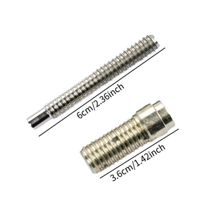 Crofta 2 Pieces Billiards Pool Cue Joint Pin Insert Metal Billiard Extension Screws