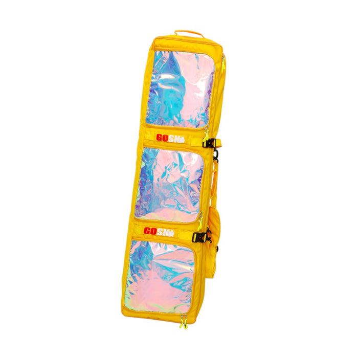 Crofta Kids Ski Bag with Wheels Storage Handbag for Men Airplane 2 Sets Skis Yellow