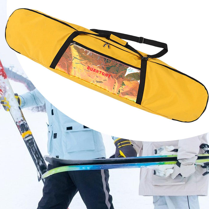 Crofta Snowboard Bag Portable Skate Bag for Air Travel Single Snowboard Ice Skating Yellow