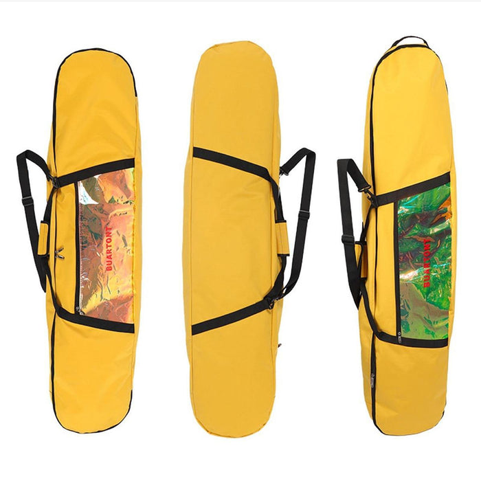 Crofta Snowboard Bag Portable Skate Bag for Air Travel Single Snowboard Ice Skating Yellow