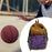 Crofta Basketball Backpack Sports Accessories Storage Bag for Swim Football Outdoor Khaki with Purple