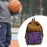 Crofta Basketball Backpack Sports Accessories Storage Bag for Swim Football Outdoor Khaki with Purple