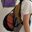 Crofta Basketball Backpack Sports Accessories Storage Bag for Swim Football Outdoor Khaki with Purple