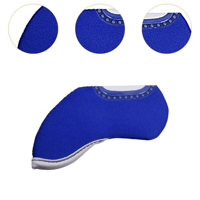 Crofta 10 Pieces Golf Head Cover Protective Sleeves for Golf Cue Golf Games Outdoor Blue