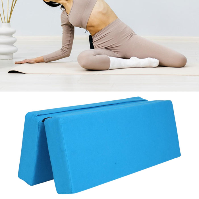 Crofta Yoga Bolster Pillow Accessories Floormat for Poses Modification Yoga Fitness Blue