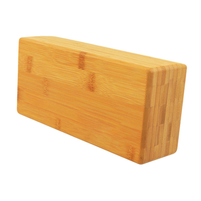 Crofta Yoga Block Professional Practical Support Brick for Home Gym Pilates Workout Bamboo