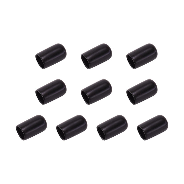 Crofta 10x Billiard Cue Tip Protectors Lightweight Portable Protective Stick Covers 13 mm Black