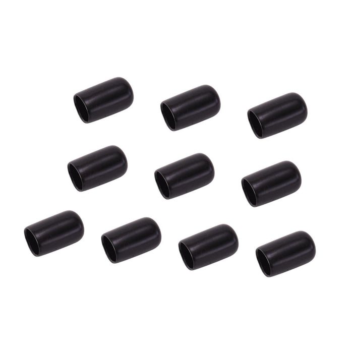 Crofta 10x Billiard Cue Tip Protectors Lightweight Portable Protective Stick Covers 13 mm Black