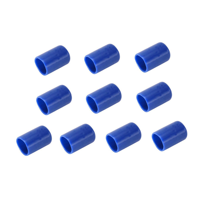 Crofta 10x Billiard Cue Tip Protectors Lightweight Portable Protective Stick Covers 13 mm Blue