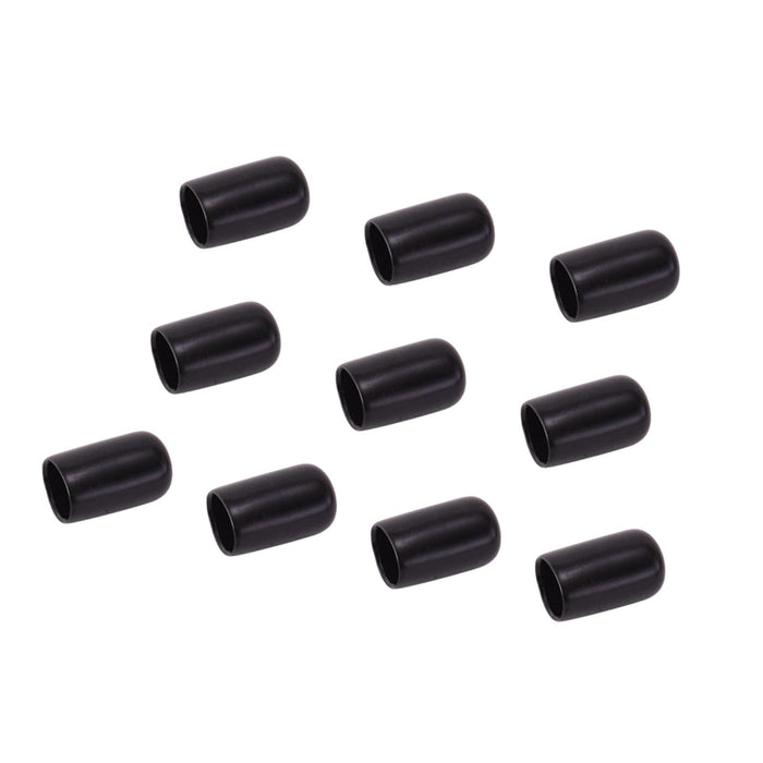 Crofta 10x Billiard Cue Tip Protectors Lightweight Portable Protective Stick Covers 11.5 mm  Black