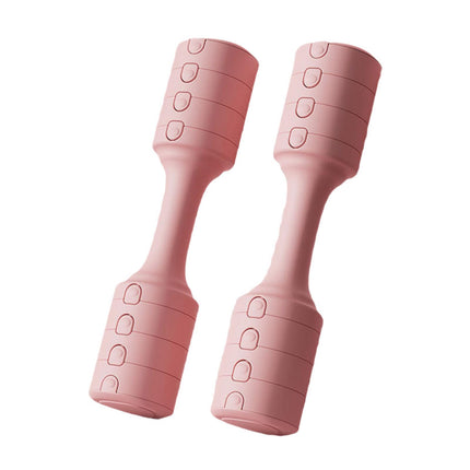 Crofta 2 Pieces Adjustable Dumbbells Multifunctional Fitness Equipment for Exercise Pink