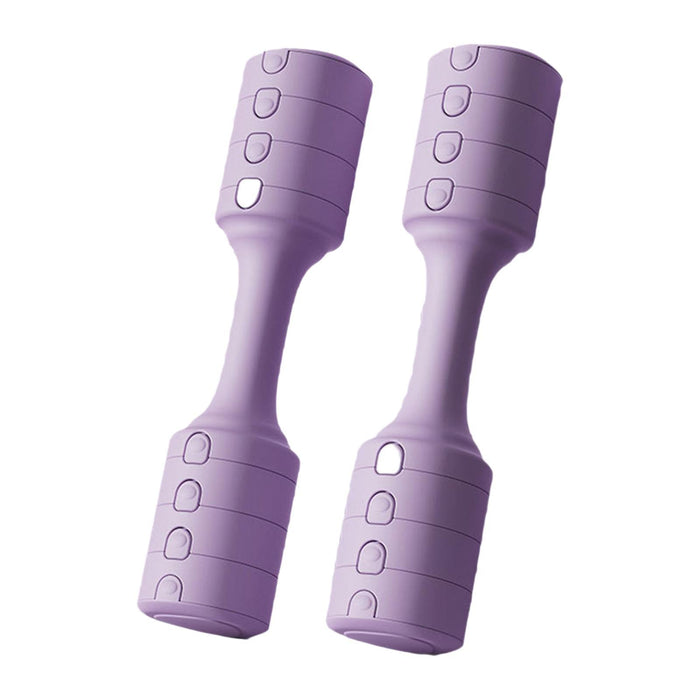 Crofta 2 Pieces Adjustable Dumbbells Multifunctional Fitness Equipment for Exercise Purple